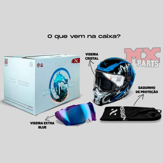 Capacete Norisk Rock Mortal Kombat Sub-Zero