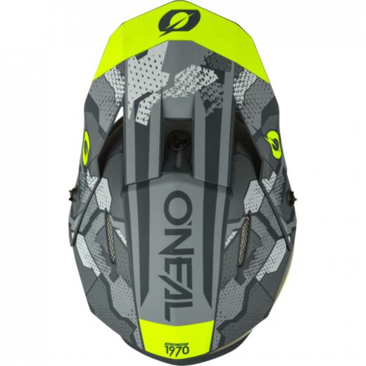 Capacete Oneal 3Series Camo V.22 Cinza/Amarelo