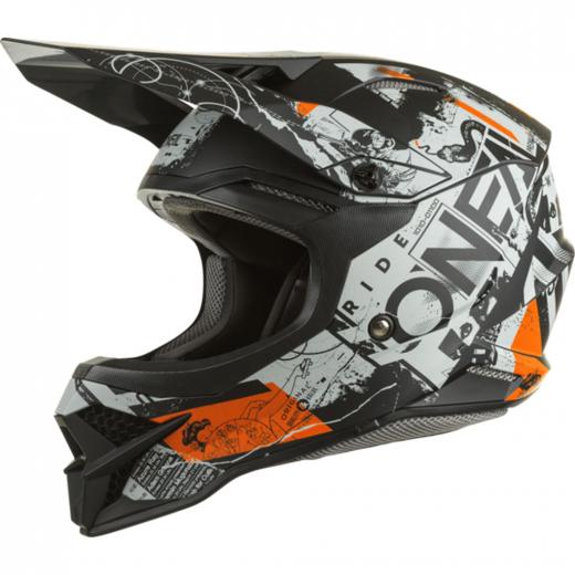 Capacete Oneal 3Series Scarz V.22 Laranja