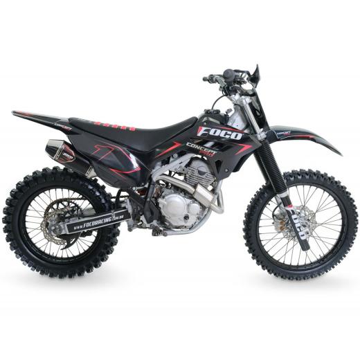 Curva + Ponteira Foco Racing CRF 250F Concept Pro Preto