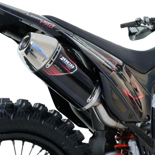 Curva + Ponteira Foco Racing CRF 250F Concept Pro Preto