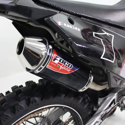 Curva + Ponteira Foco Racing CRF 230 Pulse Preto