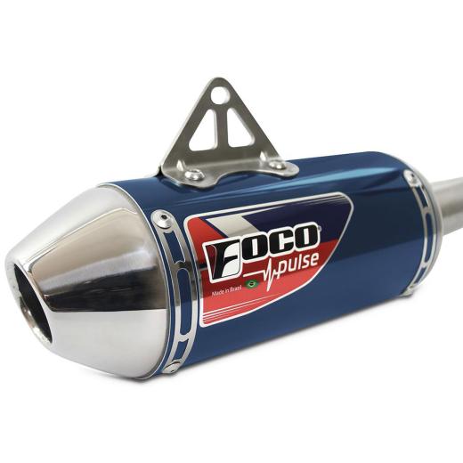 Curva + Ponteira Foco Racing CRF 250 Pulse Azul