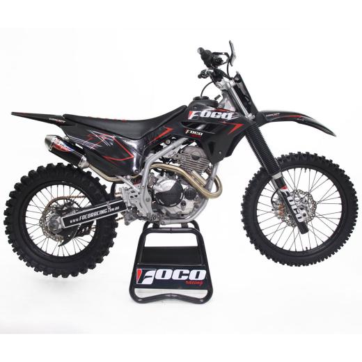 Curva + Ponteira Foco Racing CRF 250 Pulse Preto
