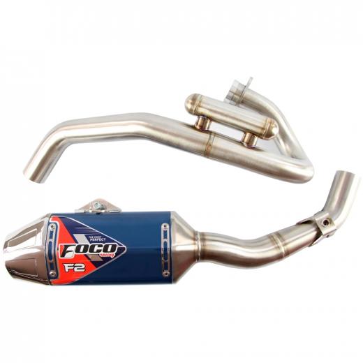 Curva + Ponteira Foco Racing CRF 250F F2 Azul