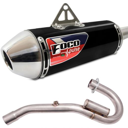 Escapamento Curva + Ponteira Foco Pulse Sahara 300