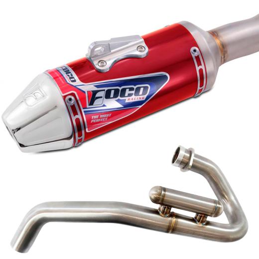 Escapamento Curva + Ponteira Foco Racing F1 CRF 300F