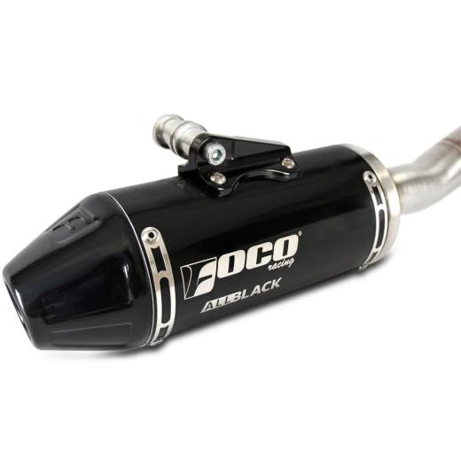 Escapamento Curva + Ponteira Foco Racing F1 CRF 300F All Black