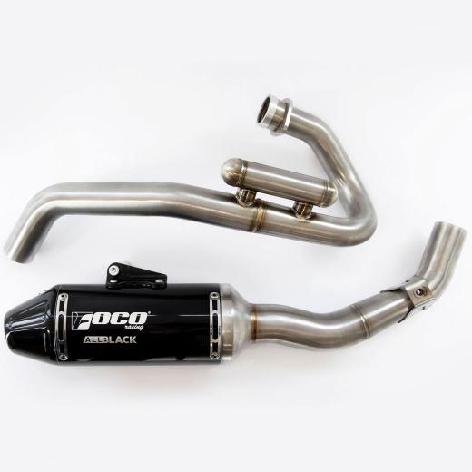 Escapamento Curva + Ponteira Foco Racing F1 CRF 300F All Black