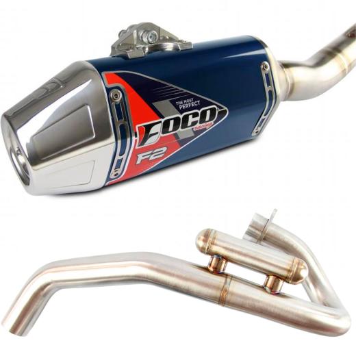 Escapamento Curva + Ponteira Foco Racing F2 CRF 300F