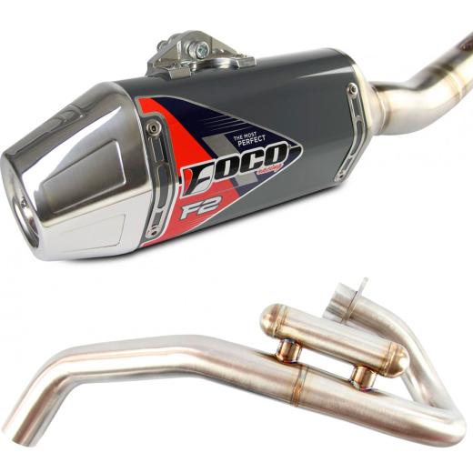 Escapamento Curva + Ponteira Foco Racing F2 CRF 300F