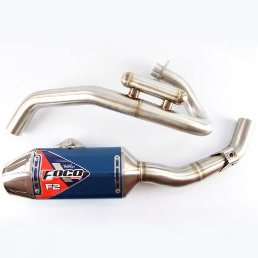 Escapamento Curva + Ponteira Foco Racing F2 CRF 300F