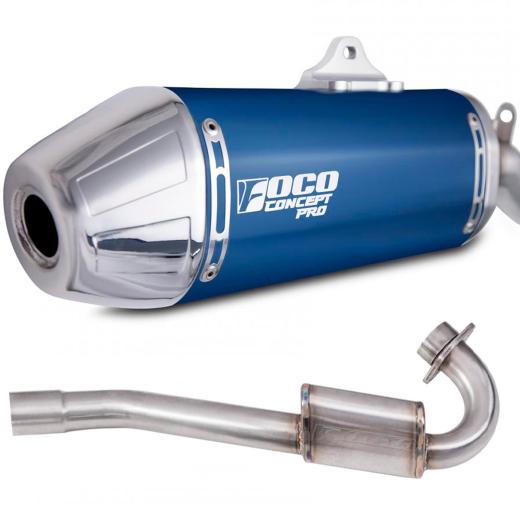 Escapamento Curva + Ponteira Foco Racing KLX 300R Concept Pro