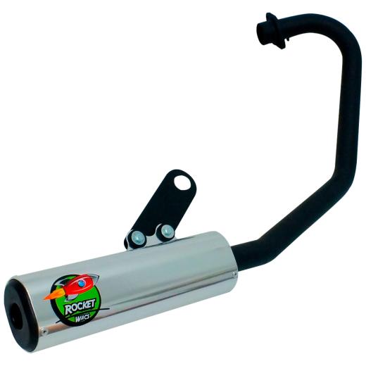 Escapamento Curva + Ponteira Wacs Rocket CG 150 Fan / Titan ESD / EX 09/13