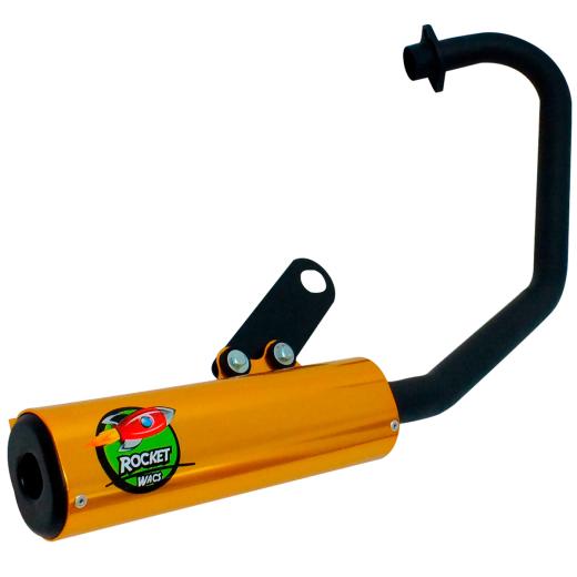 Escapamento Curva + Ponteira Wacs Rocket Honda Pop 100