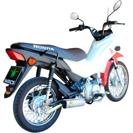 Escapamento Curva + Ponteira Wacs Rocket Honda Pop 110i