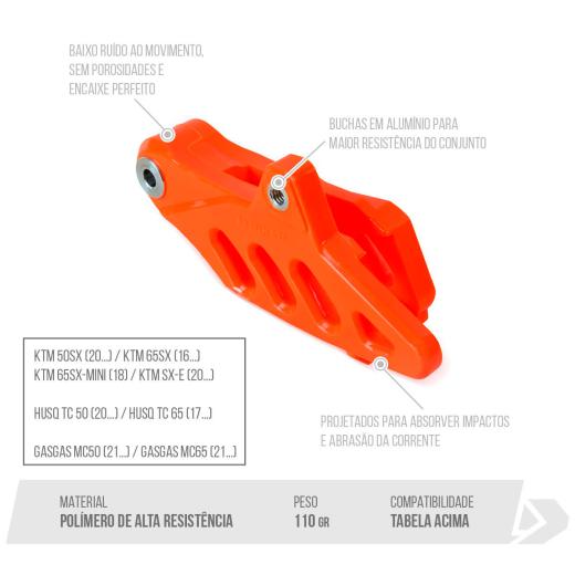 Guia de Corrente Biker KTM 50SX 2020 + 65SX 2016 + 65SX-MINI 2018 + SX-E 2020 + Husq TC 50 2020 + TC 65 2017 + GasGas MC50/MC65 2021