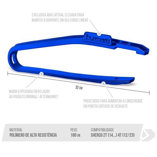 Guia de Corrente Dianteiro Biker Sherco 2T 2014 em diante + 4T 12/23