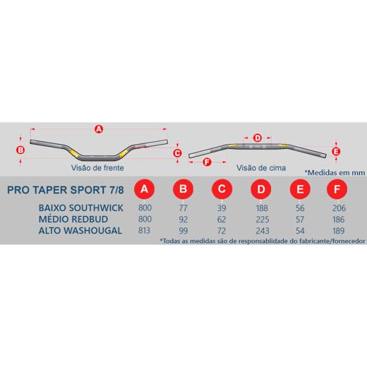 Guidão Protaper Sport 7/8