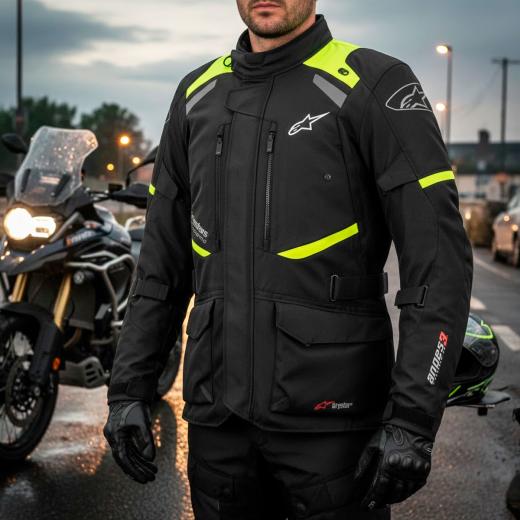 Jaqueta Alpinestars Andes V3 Drystar Preto/Amarelo