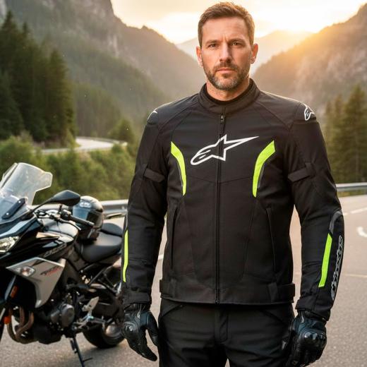 Jaqueta Alpinestars Ast V2 Air Preto/Amarelo