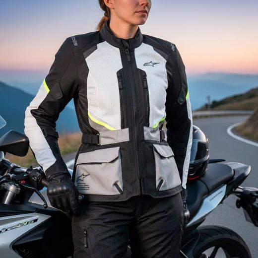 Jaqueta Feminina Alpinestars Stella Andes Air Drystar Cinza