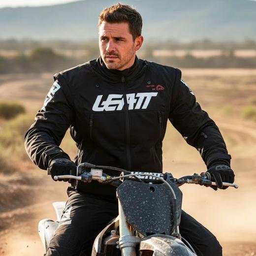 Jaqueta Leatt Moto 4.5 Lite Preto/Branco