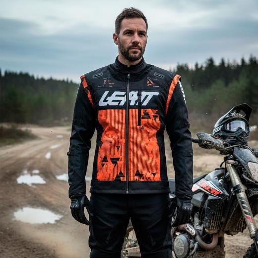 Jaqueta Leatt Moto 4.5 X-Flow Laranja