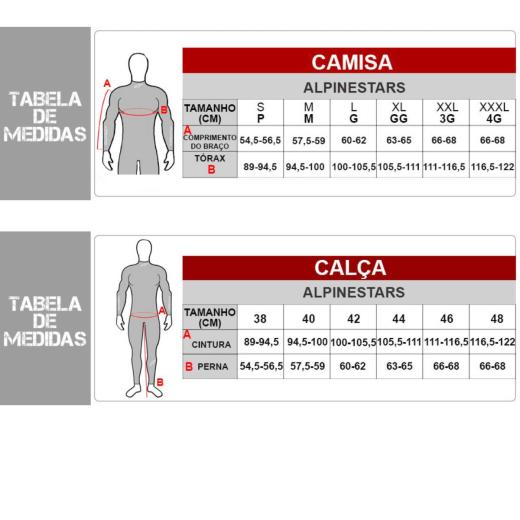 Kit Calça + Camisa Alpinestars Racer Tactical Vermelho