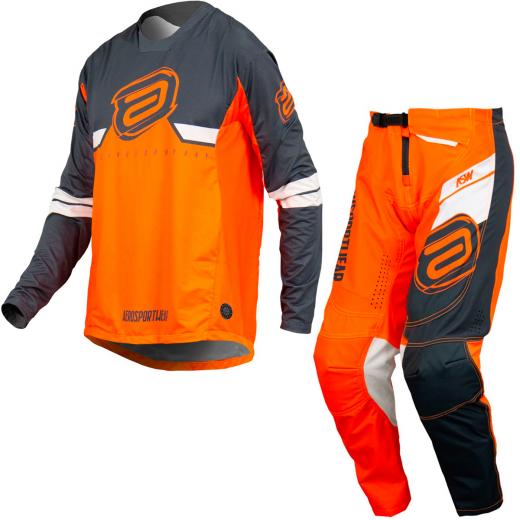 Kit Calça + Camisa ASW Podium Commander 2023 Laranja/Cinza