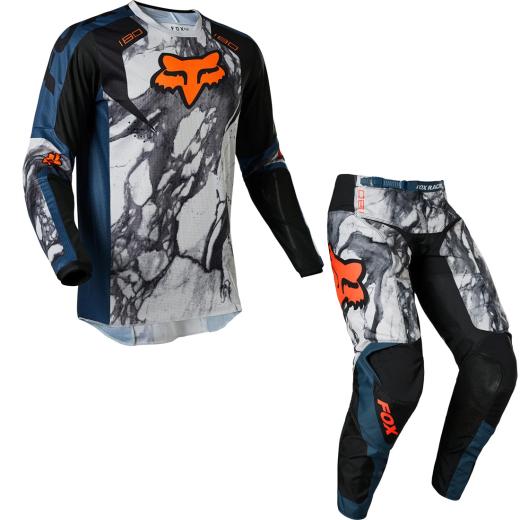 Kit Calça + Camisa Fox 180 Karrera Cinza/Azul