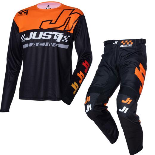 Kit Calça + Camisa Just1 J-Command Preto/Laranja