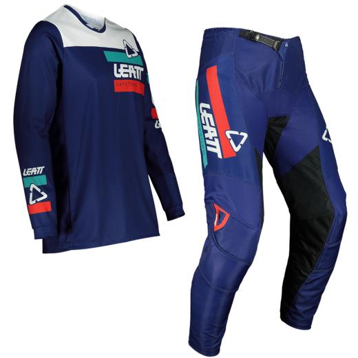 Kit Cala + Camisa Leatt 3.5 Ride Azul 2022