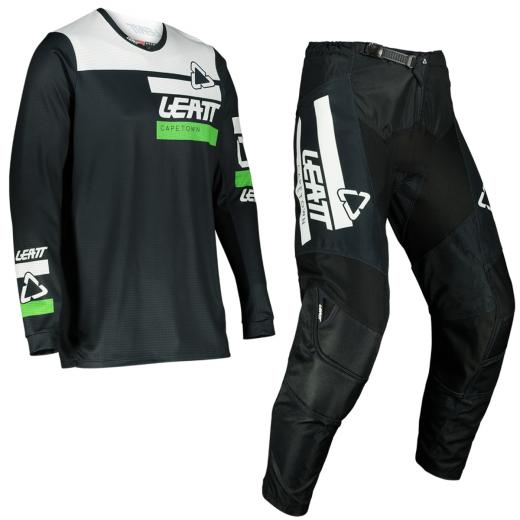 Kit Cala + Camisa Leatt 3.5 Ride Preto/Branco 2022