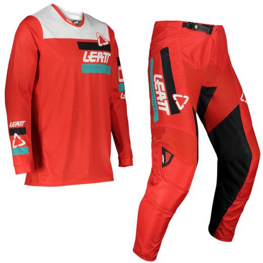 Kit Cala + Camisa Leatt 3.5 Ride Vermelho 2022