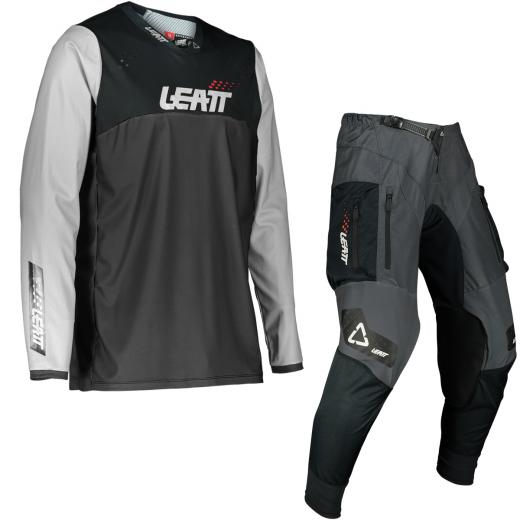 Kit Cala + Camisa Leatt 4.5 Enduro Cinza 2022