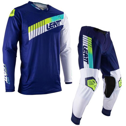 Kit Calça + Camisa Leatt 4.5 Lite Azul/Verde