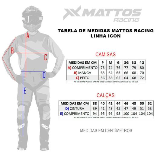 Kit Calça + Camisa Mattos Racing Sax