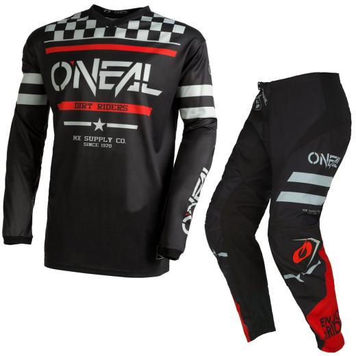 Kit Cal�a + Camisa Oneal Squadron Preto/Cinza 2022