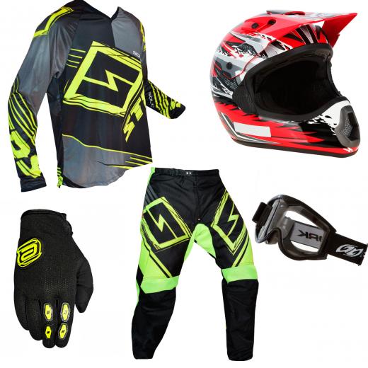 Kit Equipamento Motocross Start - 5 Itens