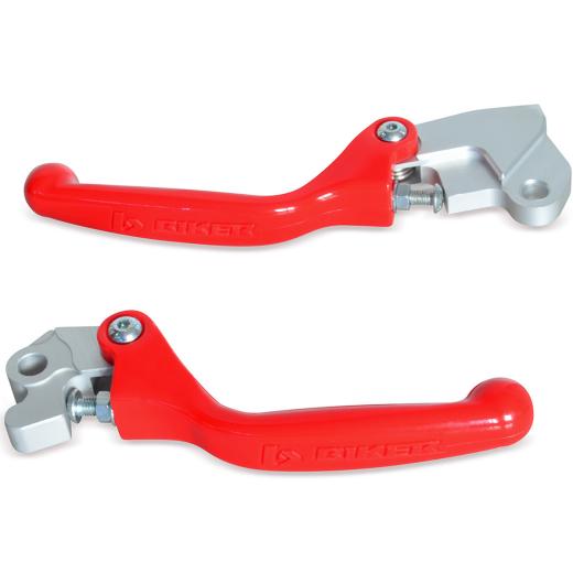 Kit Manetes Retráteis Biker GP-6 Tornado/Falcon/XR 200/XRE 300 Vermelho