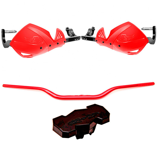 Kit Motocross Guidão + Protetor De Mão