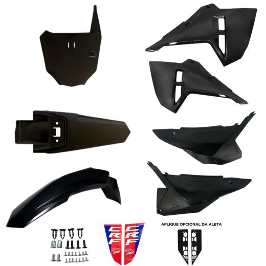 Kit Plástico AMX CRF 230F F25 C/ Number Preto