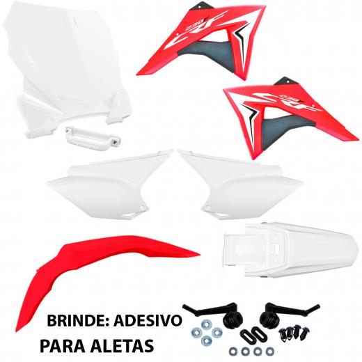 Kit Plstico CRF 230 Avtec + Aletas e Number Plate Biker