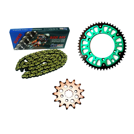 Kit Relação Coroa, Corrente e Pinhão Kawasaki