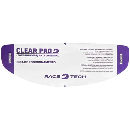 Lente Antiembaçante Universal Clear Pro Race Tech