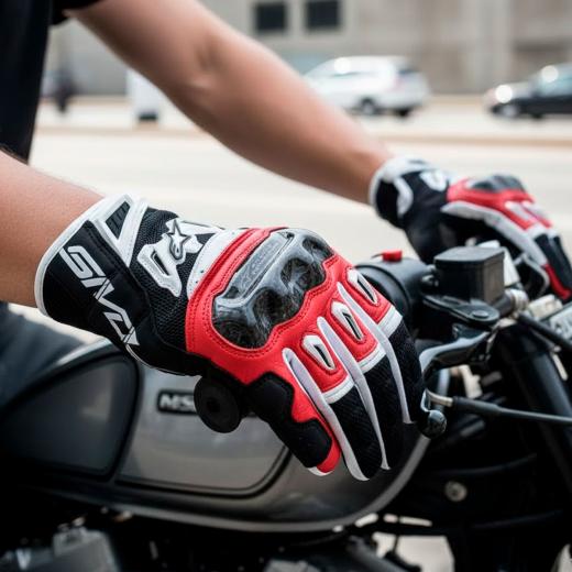 Luva Alpinestars SMX-2 Air Carbon V2 Preto/Vermelho