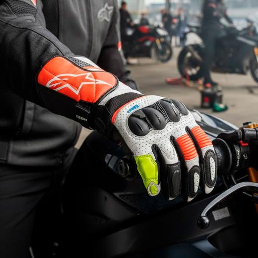 Luva Alpinestars SP-2 V3 Branco/Vermelho