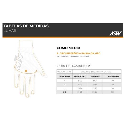 Luva ASW Adventure Preto/Cinza