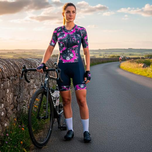 Macaquinho Feminino Marcio May Funny Pink Wheels